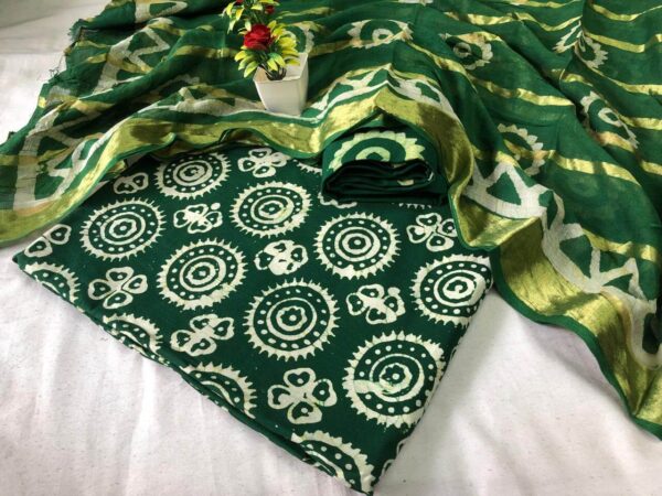 GREEN COTTON WAX BATIK