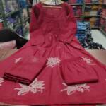 Cotton discharge print kurti with pant and mulmul printed dupatta - Image 20