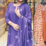 Cotton discharge print kurti with pant and mulmul printed dupatta - Image 11