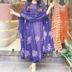 Cotton discharge print kurti with pant and mulmul printed dupatta - Image 13