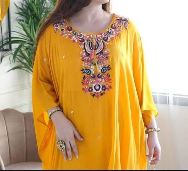 BEAUTIFUL RAYON KAFTAN WITH PANT - Image 3