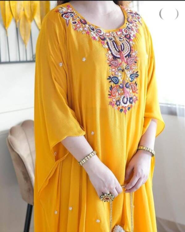 BEAUTIFUL RAYON KAFTAN WITH PANT - Image 6