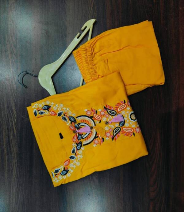 BEAUTIFUL RAYON KAFTAN WITH PANT - Image 7