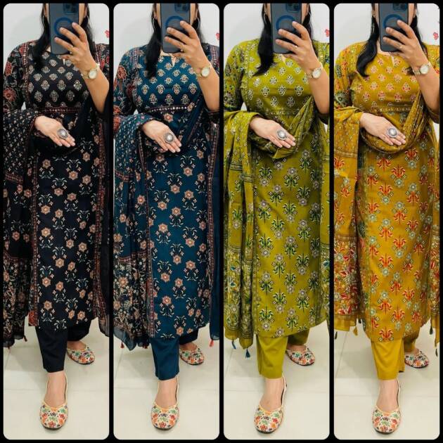 Cotton fabric Kurti with Sequence work