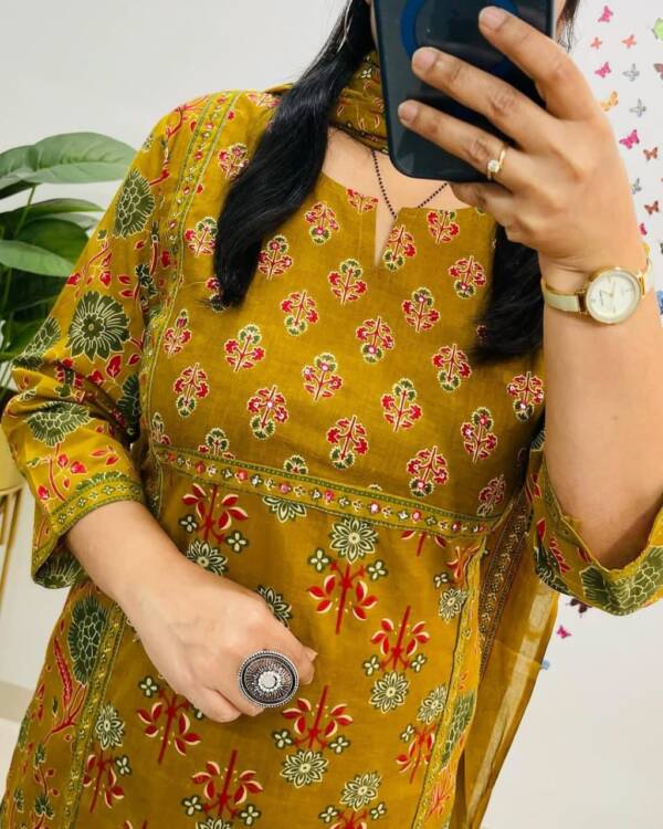 Cotton fabric Kurti with Sequence work - Image 14