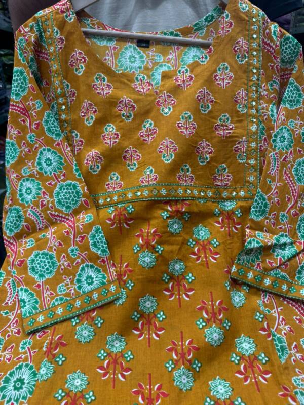 Cotton fabric Kurti with Sequence work - Image 17