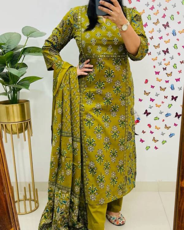 Cotton fabric Kurti with Sequence work - Image 19