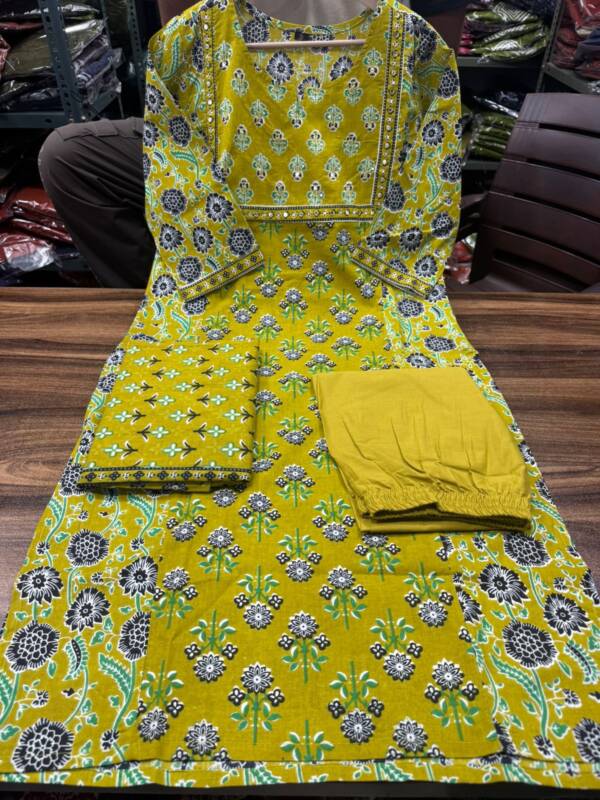 Cotton fabric Kurti with Sequence work - Image 20