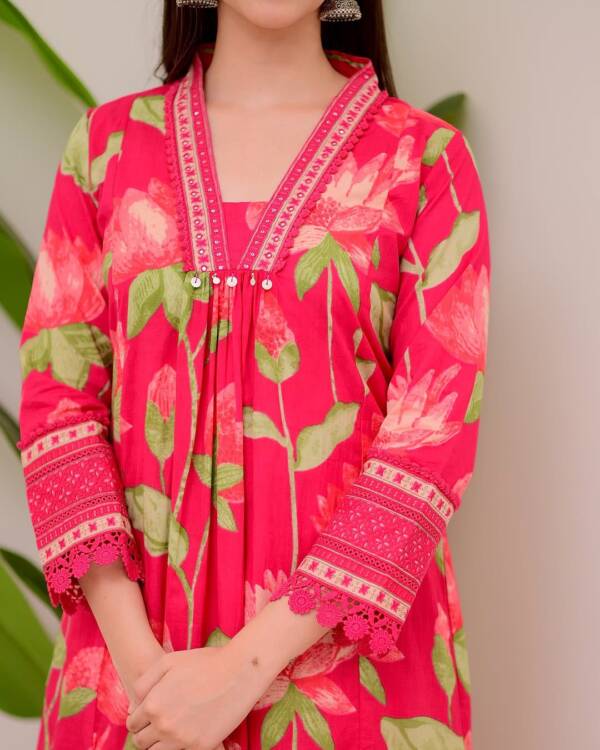 Floral Print Suit Set - Image 5